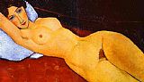 Amedeo Modigliani Famous Paintings - Reclining Nude